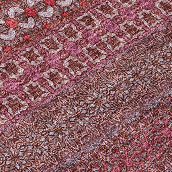 Merlot 8 ft. x 10 ft. Woven Striped Polyester Rectangle Indoor/Outdoor Area Rug