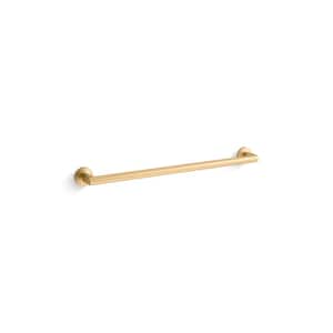 Components 24 in. Wall Mounted Towel Bar in Vibrant Brushed Moderne Brass
