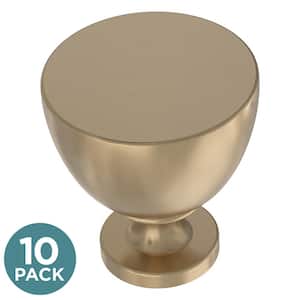Izak 1-1/4 in. (31 mm) Champagne Bronze Round Cabinet Knob (10-Pack)