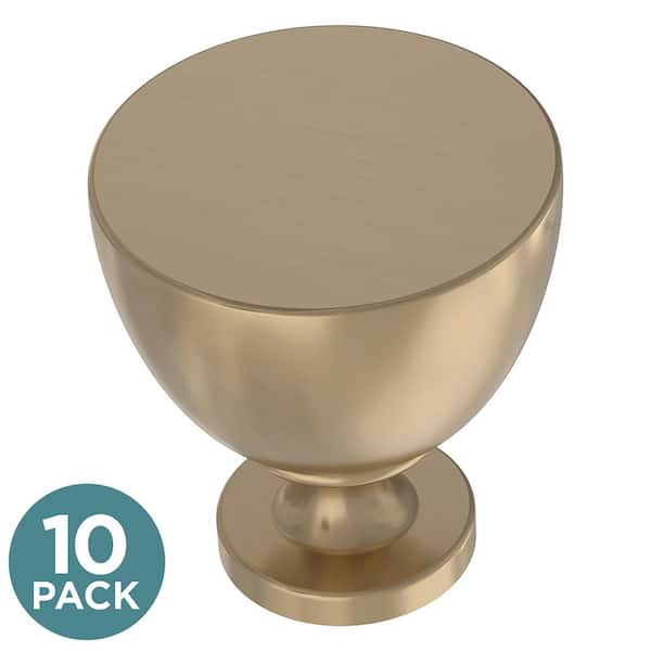 Liberty Izak 1-1/4 in. (31 mm) Champagne Bronze Round Cabinet Knob (10-Pack)