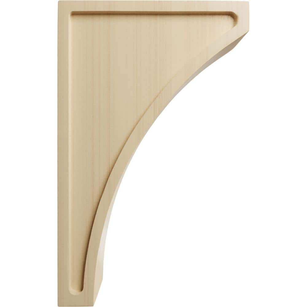 Extra Large Unfinished Rubberwood Lawson Corbel, 3"W x 7.5"D x 12"H