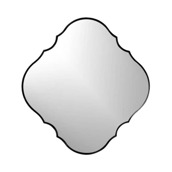 Unbranded Parisian Black Decorative Mirror 30 in. W x 32 in. H