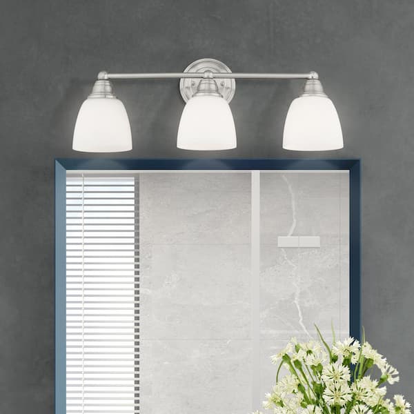 Beaumont 3 Light Brushed Nickel Bath Vanity Light