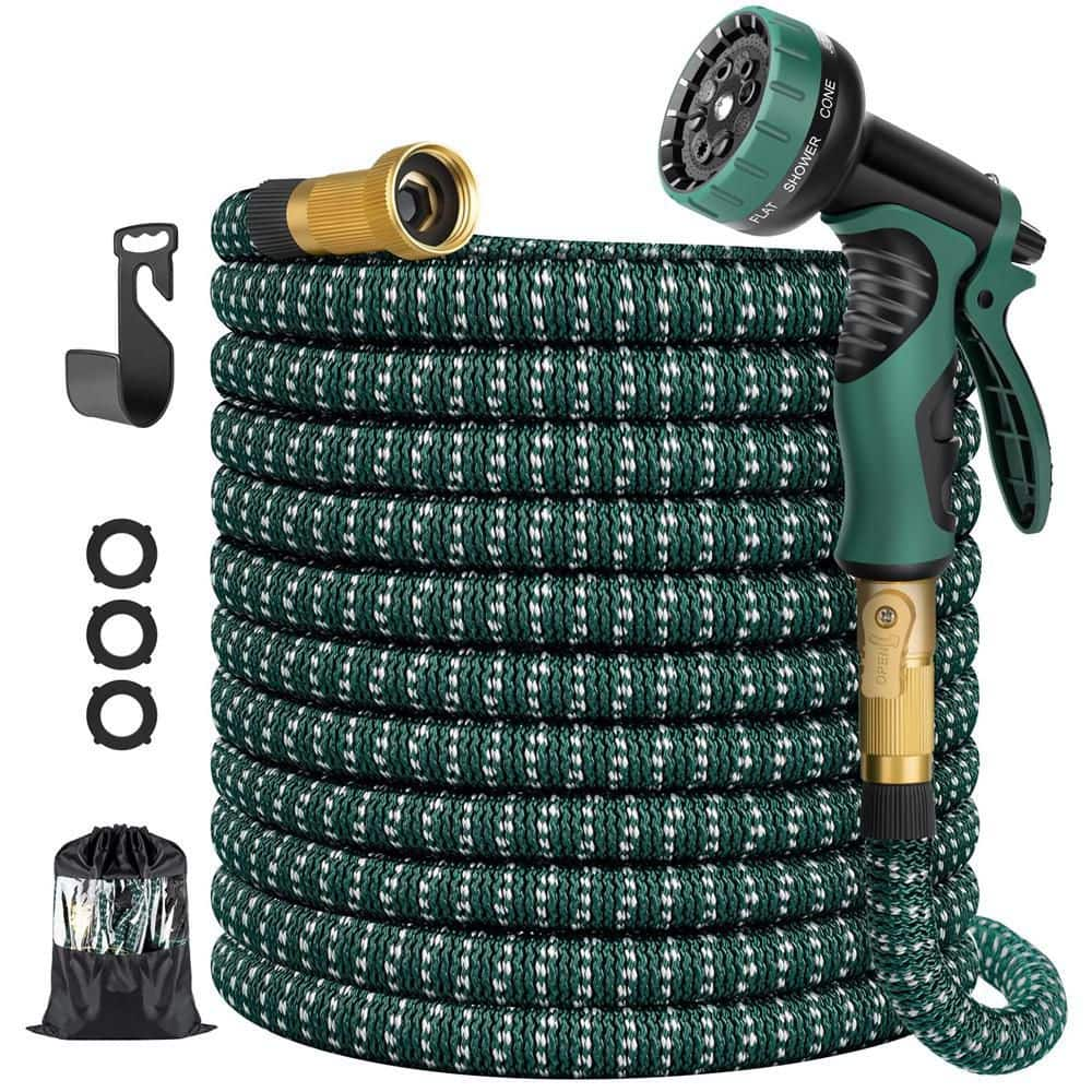 Dyiom 3/4 in. Dia x 50 ft. Grey and Green Expandable Garden Hose with ...