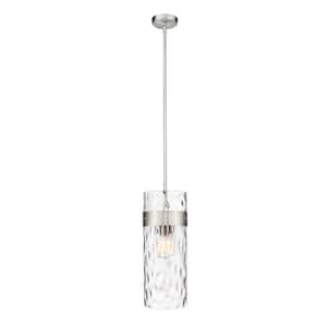 Fontaine 9 in. 3-Light Statement Pendant Brushed Nickel with Clear Glass Shade