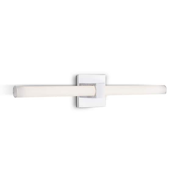 KUZCO Fresno 24-in 1 Light 31-Watt Chrome Integrated LED Vanity Light