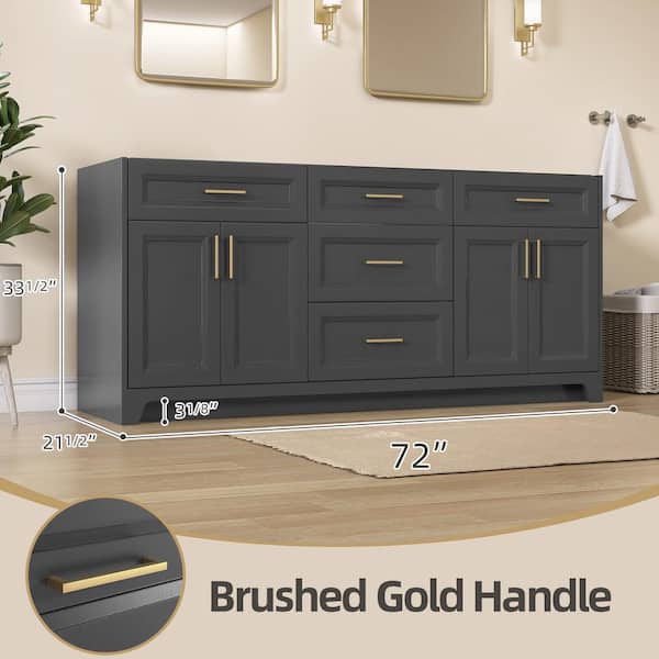 Getpro 72 in. W x 21.5 in. D x 33.5 in. H Bath Vanity Cabinet