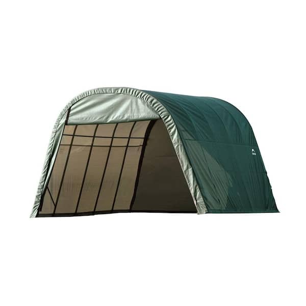 ShelterLogic ShelterCoat 13 ft. x 28 ft. Wind and Snow Rated Garage Round Green STD