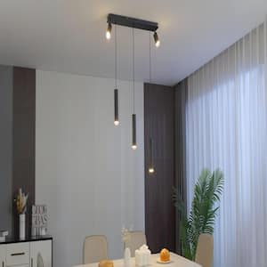 Number of Lights 5-Fixture Color/Finish in Black with Fixture Color/Finish Cylinder Kitchen Island " Pendant Light "