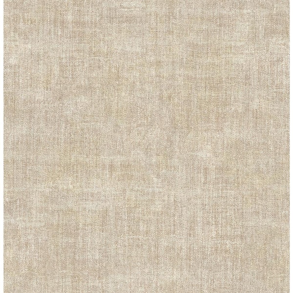 Chesapeake Gramercy Beige Linen Beige Wallpaper