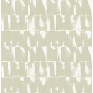 Bancroft Artistic Stripe Green Nonpasted Non Woven Wallpaper Sample