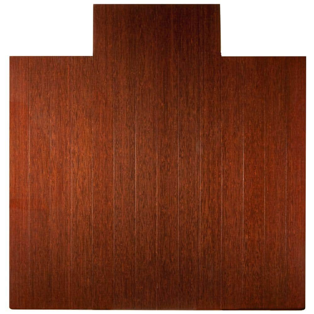 Anji Mountain Bamboo Roll-Up Chairmat, 55 x 57 / Dark Cherry