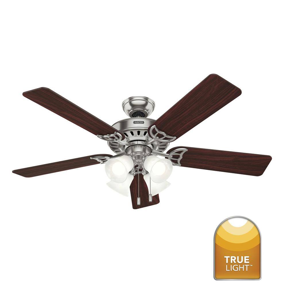 Studio Series 52 in. Indoor Brushed Nickel Ceiling Fan with Light Kit