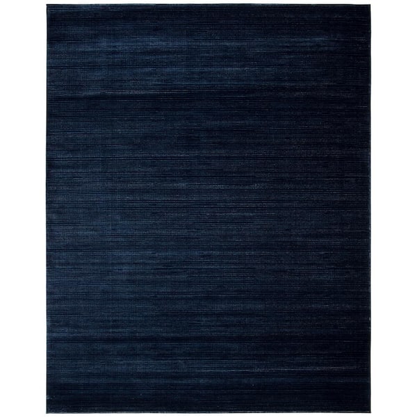Vision Navy 10 ft. x 14 ft. Solid Marle Area Rug