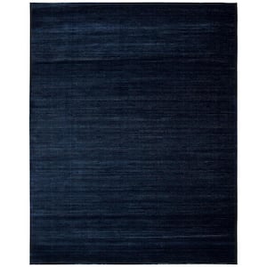 Vision Navy 9 ft. x 12 ft. Solid Area Rug