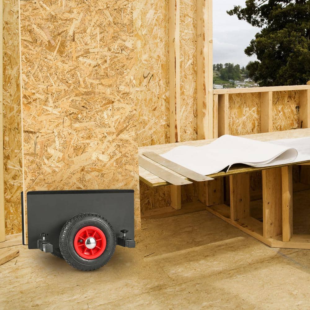 Heavy-Duty Steel Drywall Mover with Pneumatic Wheels