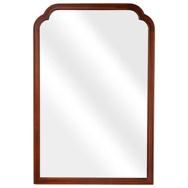 WallBeyond Farm Mirror-A 24 in. W x 36 in. H Rectangular Medium Dark Walnut Wood Finish Wall Mirror-French Country Natural Pine