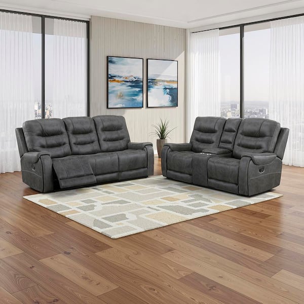 Lazzara Milington 87 in. W Pillow Top Arm Microfiber Upholstery
