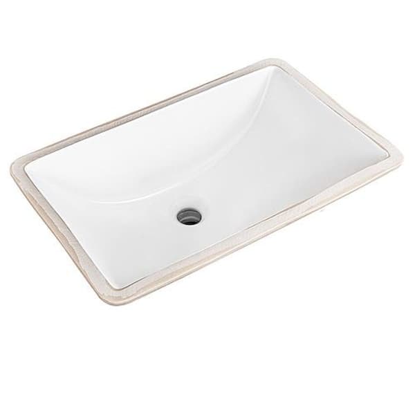 Unbranded 16.9 in. x 11 in. x 7.5 in. Undermount Sink in White Ceramic