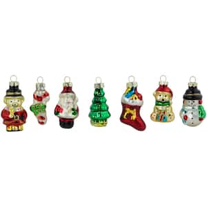 1.75 in. Holiday Figurines Glass Christmas Ornaments (Set of 20)