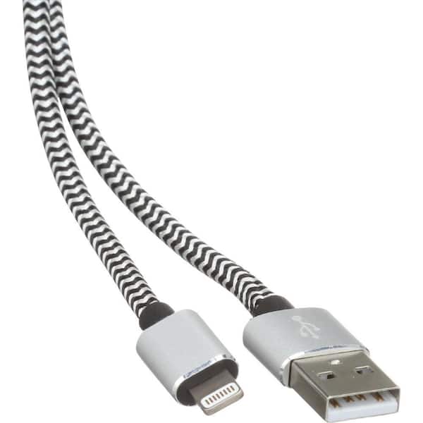 Silver Iphone charging cable 6ft