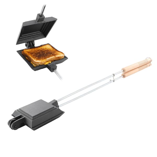 4.3 Inch Cast Iron Pie Iron Outdoor/Camping Cookware with Long Handle