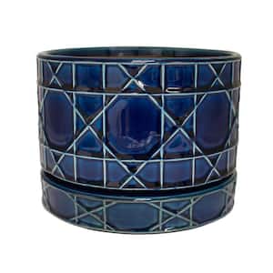 8.5 in. Dia Cobalt Blue Carlysle Ceramic Bowl Planter