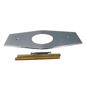 One-Hole Remodel Cover Plate for Mixet Bathtub and Shower Valves, Polished Chrome