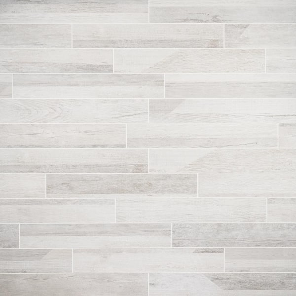 Ivy Hill Tile Numa White 3.93 in. x 24.01 in. Matte Porcelain Floor and Wall Tile (10.54 sq. ft./Case)