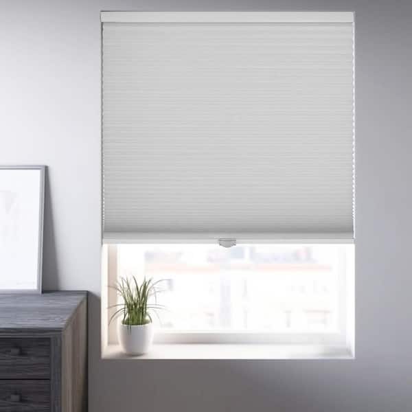 Cut-to-Width White Cordless Blackout Privacy Polyester Cellular Shades 24 in. W x 72 in. L