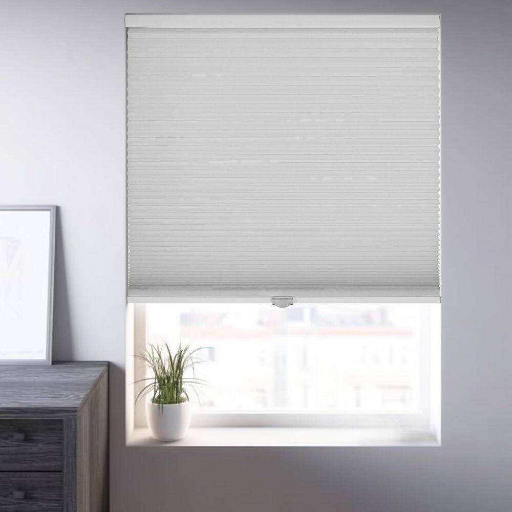 Cut-to-Width White Cordless Blackout Privacy Polyester Cellular Shades 63.5 in. W x 48 in. L price history on PriceWatchPro