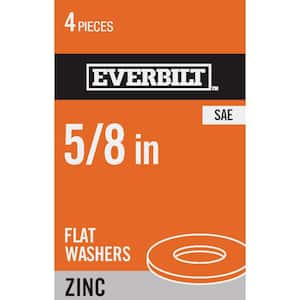 5/8 in. Zinc Flat Washer (4-Pack)