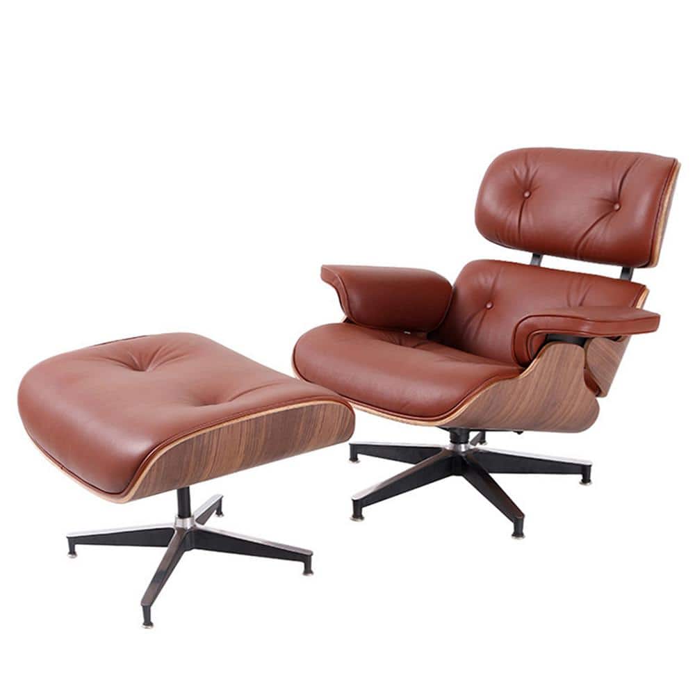 Comfortable Ivory White Lounge Chair in Top Layer Cowhide Arm Chair