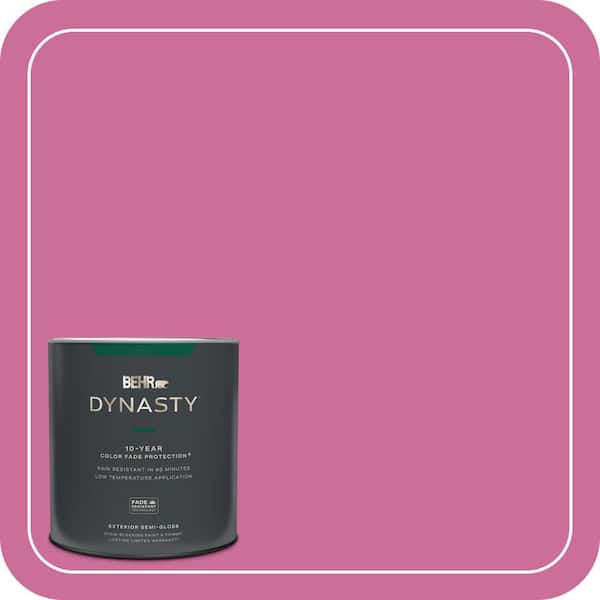BEHR DYNASTY 1 qt. #100B-6 Fuchsia Kiss Semi-Gloss Exterior Stain-Blocking Paint & Primer