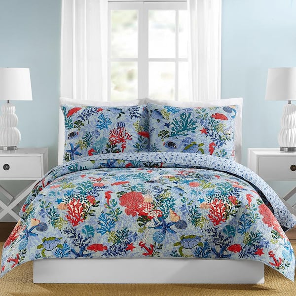 Shore Thing Blue King Cotton Quilt