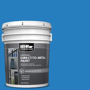 5 gal. #P510-6 Brilliant Blue Eggshell Direct to Metal Interior/Exterior Paint