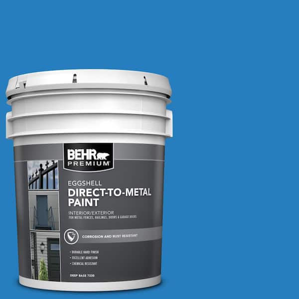 5 gal. #P510-6 Brilliant Blue Eggshell Direct to Metal Interior/Exterior Paint