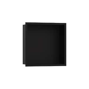 XtraStoris Individual 15 in. W x 15 in. H x 4 in. D Stainless Steel Shower Niche in Matte Black