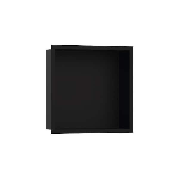 Hansgrohe XtraStoris Individual 15 in. W x 15 in. H x 4 in. D Stainless Steel Shower Niche in Matte Black