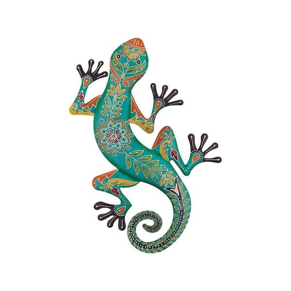 Maha Gecko Wall Decor 18 in. Seafoam