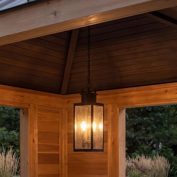 Savoy House Ascott 20 in. 3-Light Matte Black Outdoor Pendant