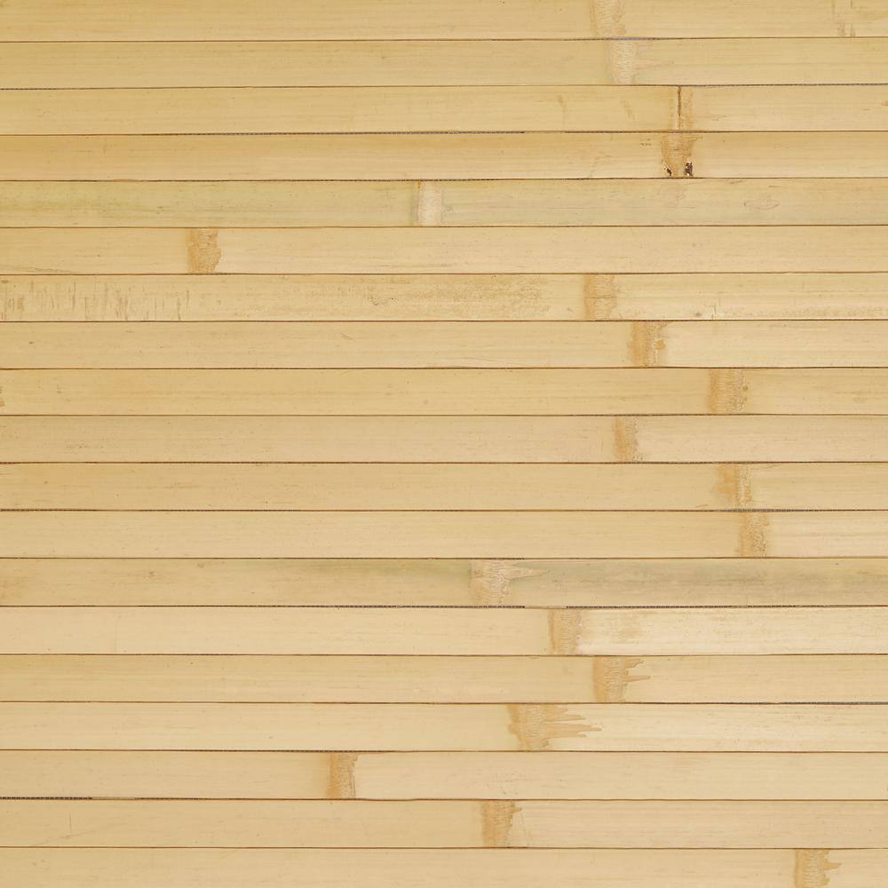 Natural Bamboo 48" x 96" Textured Wainscoting Wall Panel