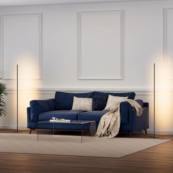 57 in. Black Dimmable LED Tripod Floor Lamp for living room with 3000K Warm White Light