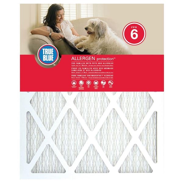 True Blue 12  x 20  x 1  Allergen and Pet Protection FPR 6 Air Filter (4-Pack)