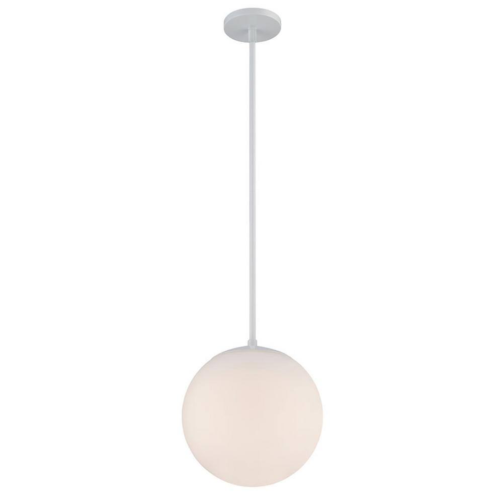 Niveous 14Watt Integrated LED White Bubble Pendant Glass Shade PD