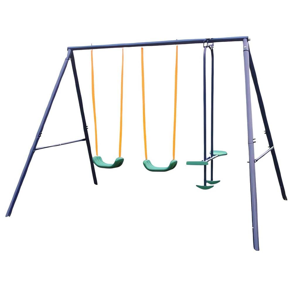 TIRAMISUBEST Metal Outdoor Playground Equipment Kids Swing