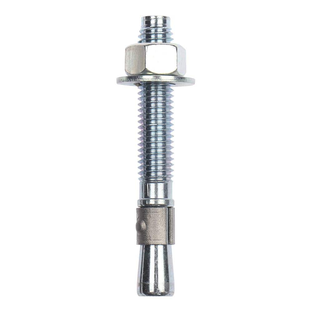 Heavy-Duty Steel Wedge Anchors for Concrete, Pack of 10