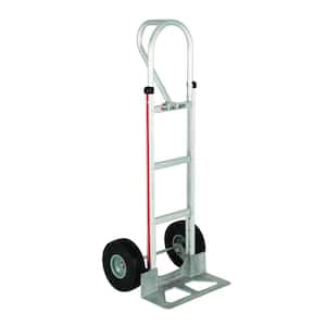 500 lb. Capacity Aluminum Hand Truck with Vertical Loop Handle, Diecast Nose Plate and Microcellular Foam Wheels