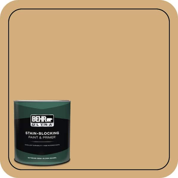 BEHR ULTRA 1 qt. #310F-4 Rye Semi-Gloss Enamel Exterior Paint & Primer