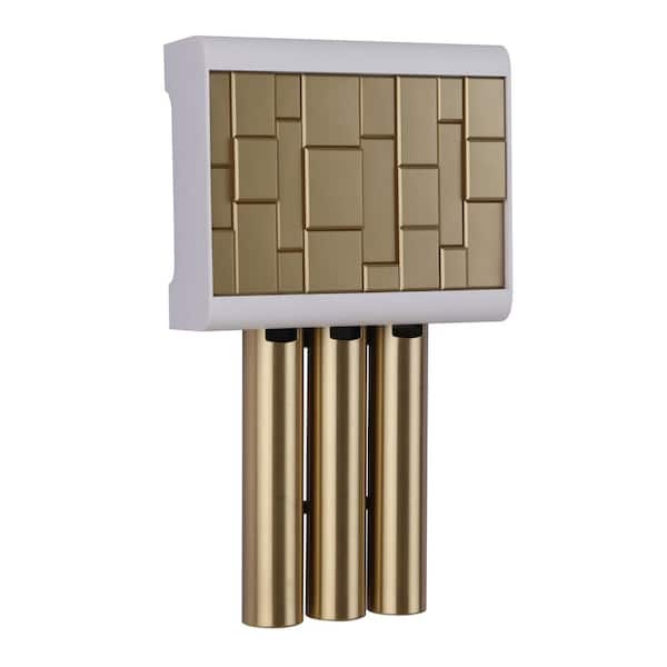 Wired Westminster Doorbell Chime-4 or 8-Note for Front Door, Single-Note for Secondary Entrances, White/Brass Finish
